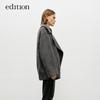 Edition Women's Alpaca Wool Blend Loose Fit Lapel Coat