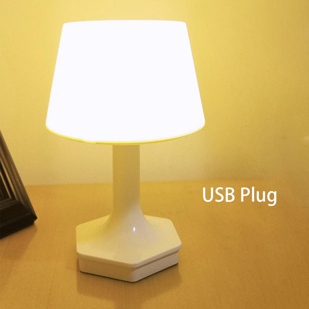 USB Rechargeable Bedside Lamp 2 Colors Switch LED Table Lamp Eye Protection For Bedroom Reading Light Decoration Night Light