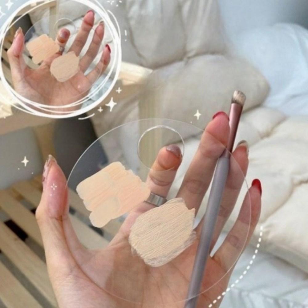 Transparente Palette für Grünkohl-Make-up, Acryl, rund, Durchmesser 10 cm, 1 Stück, transparent rund