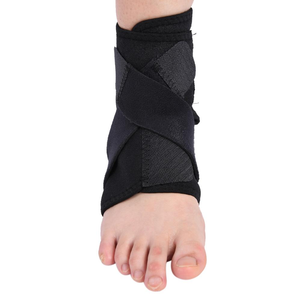 Adjustable Breathable Ankle Support Brace Foot Sprain Injury Pain Wrap Strap Protector Black