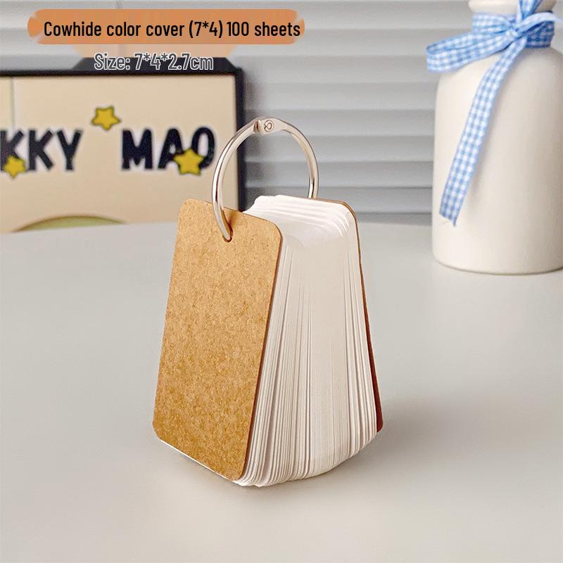 Kraft Paper Sticky Notes and Notepad Set with Blank Pages - Student Coil Notebook