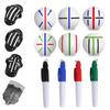 8Pcs/Set 4 Marking Stencils Golf Balls Alignment Exerciser Golf Ball Marker Pen  Gymnasium