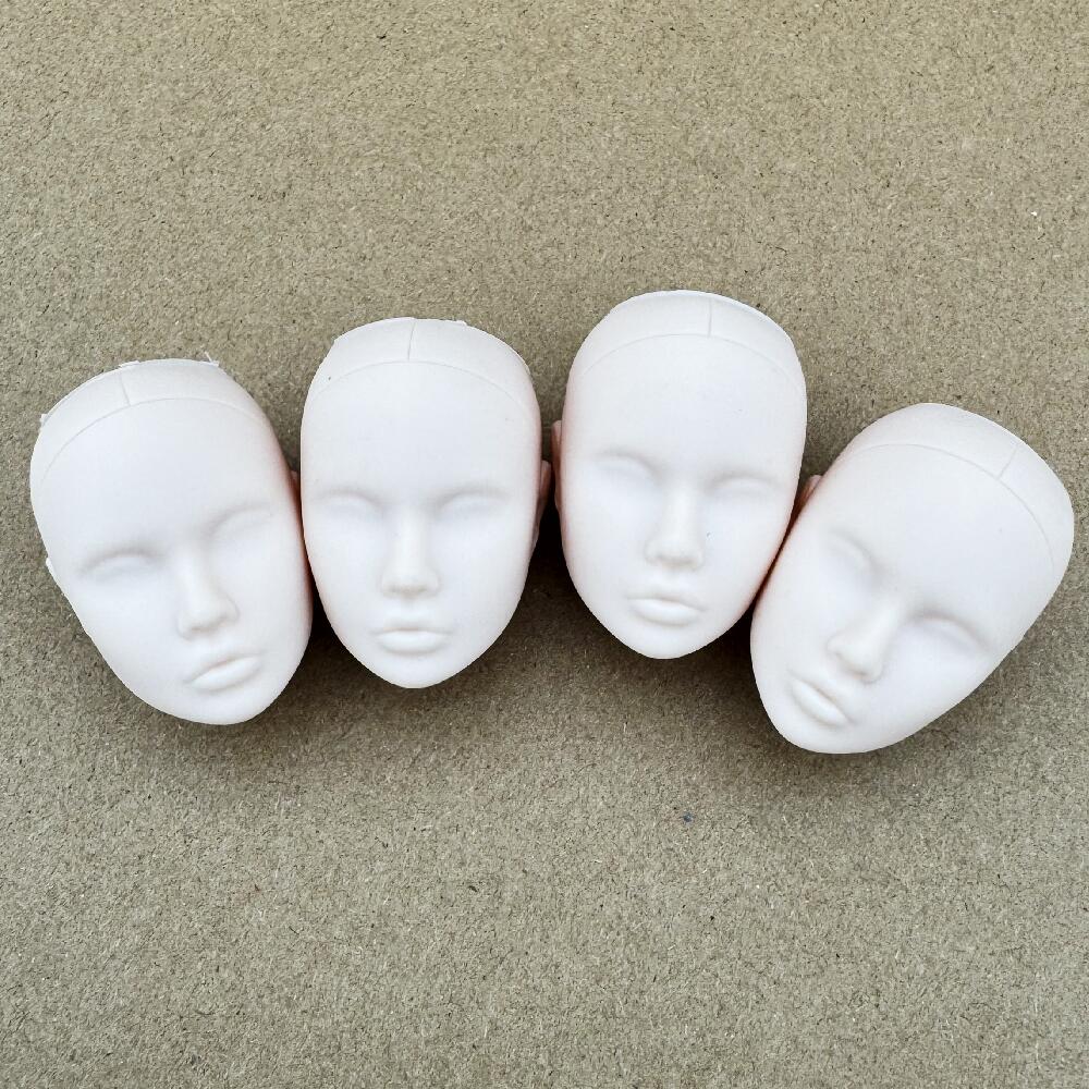 Vintage 1/6 PP Face Mold Doll Heads Fashion Doll Head Make Up Practice DIY Toy Parts Girls Birthday Gifts