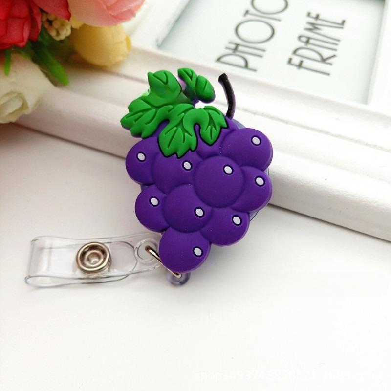 1 Piece High Quality Silicone Retractable Nurse Badge Holder Clip Fruits Dolphin Sunflowers Students ID Card Holder