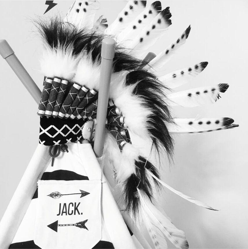 Children's Indian Chief Feather Headdress Prop for Parties
