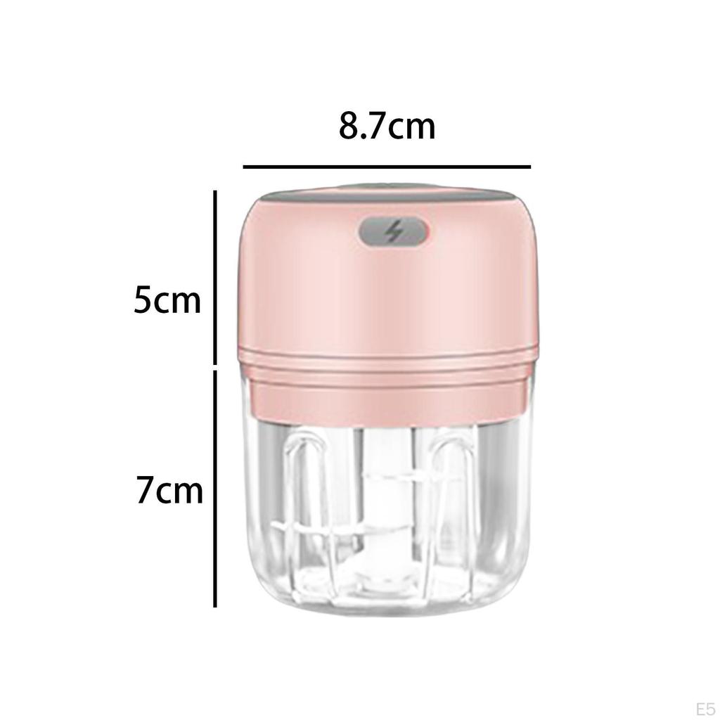 Portable Garlic Chopper Gadget Waterproof Crusher Food Mincer Cutter USB Shredder for