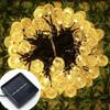 12m Length Solar Crystal Ball String Light 8 Modes LED Light Source LED String Lights Colorful Waterproof Design