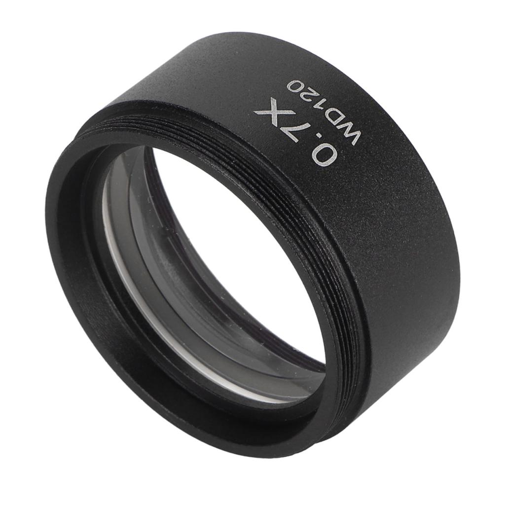0.7X Stereo Mikroskop Objektiv HD Stor Vy Metall Hjälpobjektiv för Mikroskop