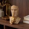 Decorative Bust Textured Statue Thoughtful Resin Sculpture for Art Lovers, Simplicity