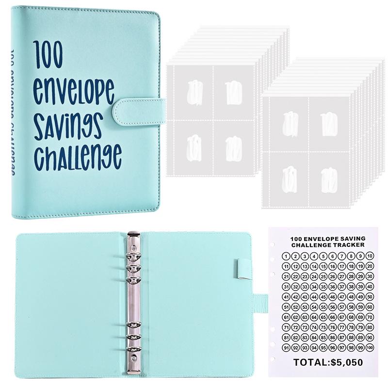 A5 Couple's 100-Day Savings Notebook with Insertable Binder