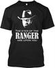 Walker Texas Ranger Merchandise Chuck Norris 17 Men Cotton Soft Shirt DMN Tee Black