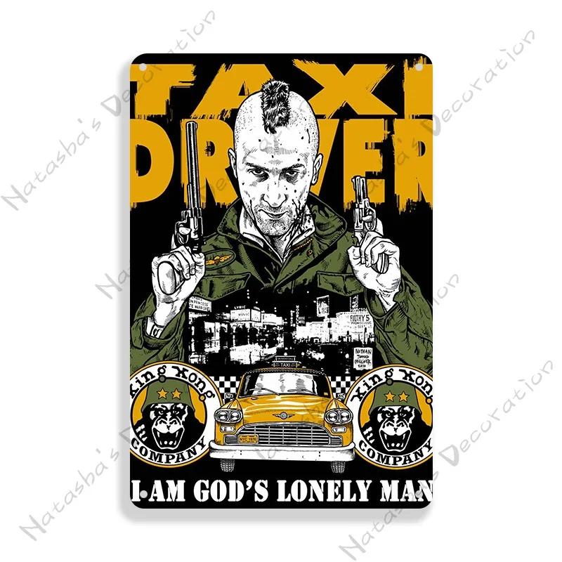 Taxi Driver Klassiker Film Metallschild Retro Metall Blechschild Vintage Poster Bar Garage Metallschilder Industrielle Deko Wandplatte