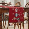 Christmas Chenilles Table Runner With Colorfast Woven Design And Tassels For Festives Home Dining Atmosphere Decoration