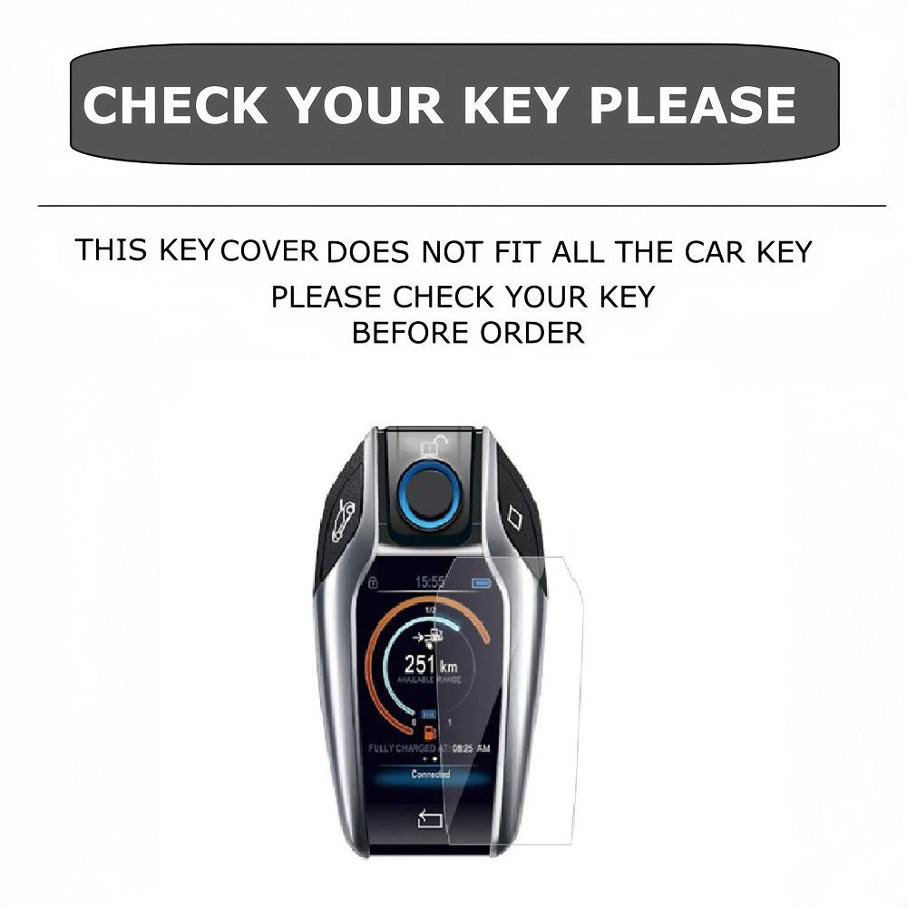 Leder Auto Schlüsselhülle Abdeckung Für Bmw Auto 2017 2018 7er Serie Display Schlüssel Tasche Für Bmw 740Li 750Li Schlüsselhülle Touchscreen Schlüsselhülle