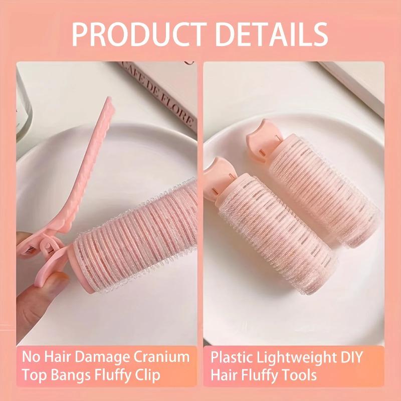 Heatless Overnight Hair Curlers - DIY Bangs & Lazy Styling Set with Fluffy Rollers & Clips for Natural Waves (No Heat Damage)
