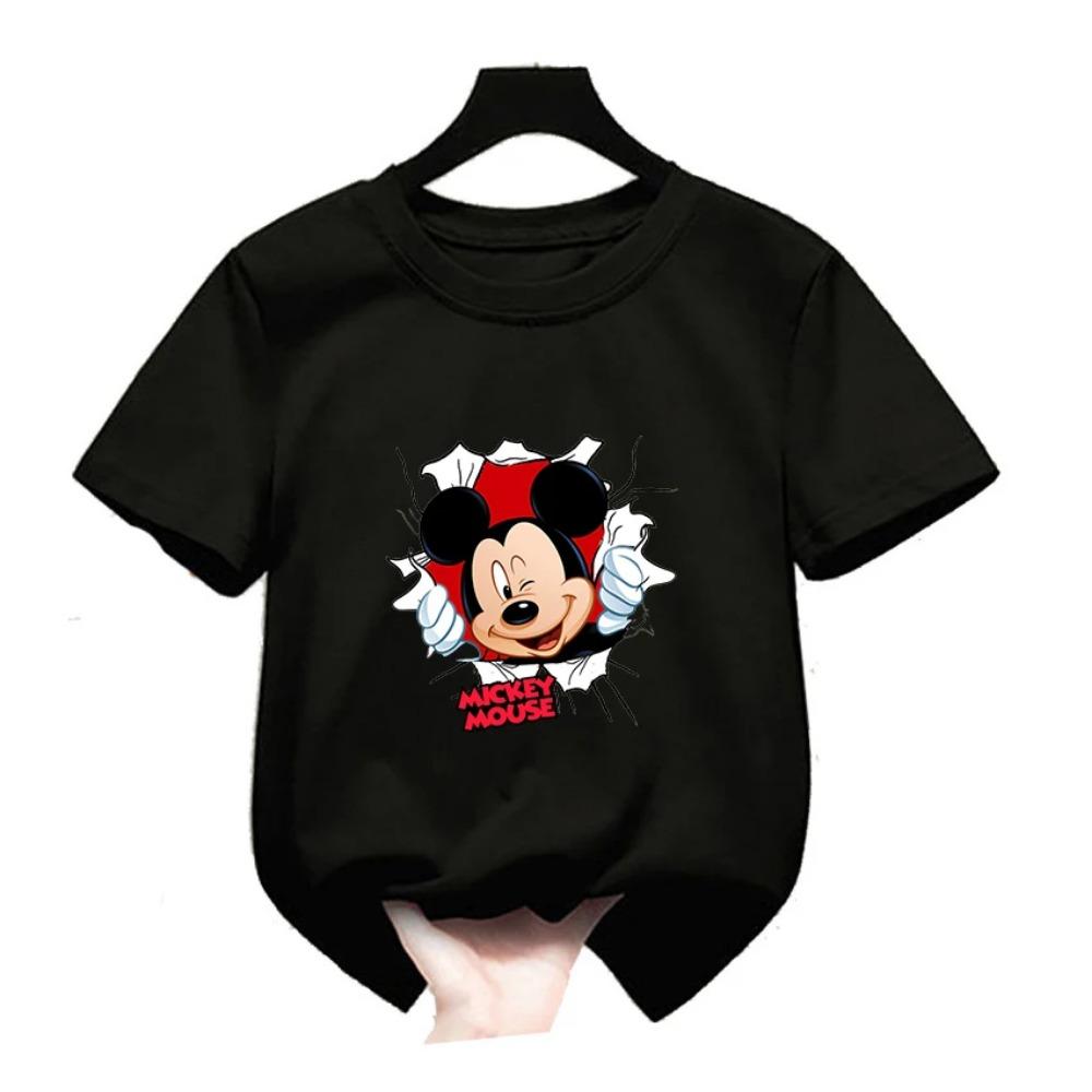 Cartoon printed children's T-shirt clothing round neck children's top