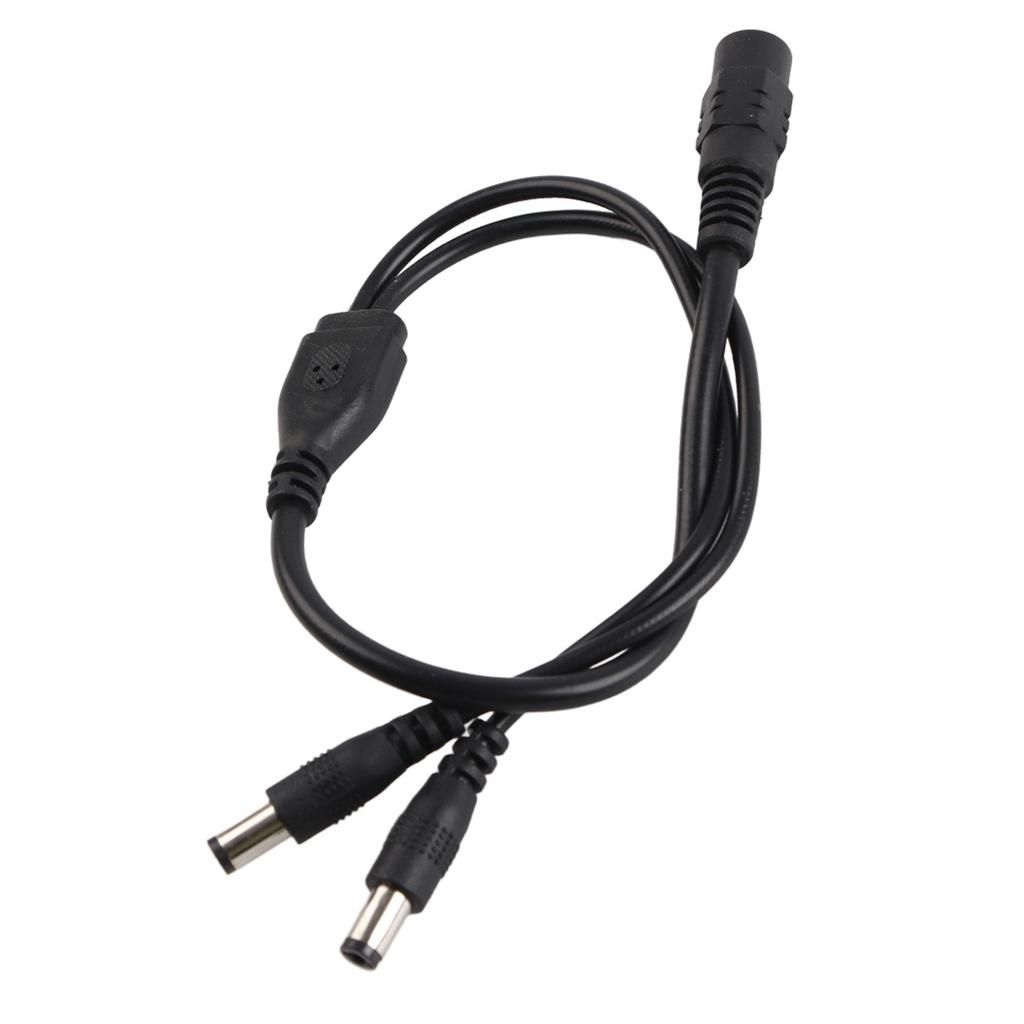 5.5x2.1mm Power Cord Splitter Adapter Cable Extension for CCTV Camera 1 Female to 2 Male