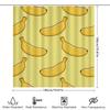 Yellow Banana Shower Curtain Decor Funny Cartoon Fruit Pattern Bath Accessories For Home Decoration