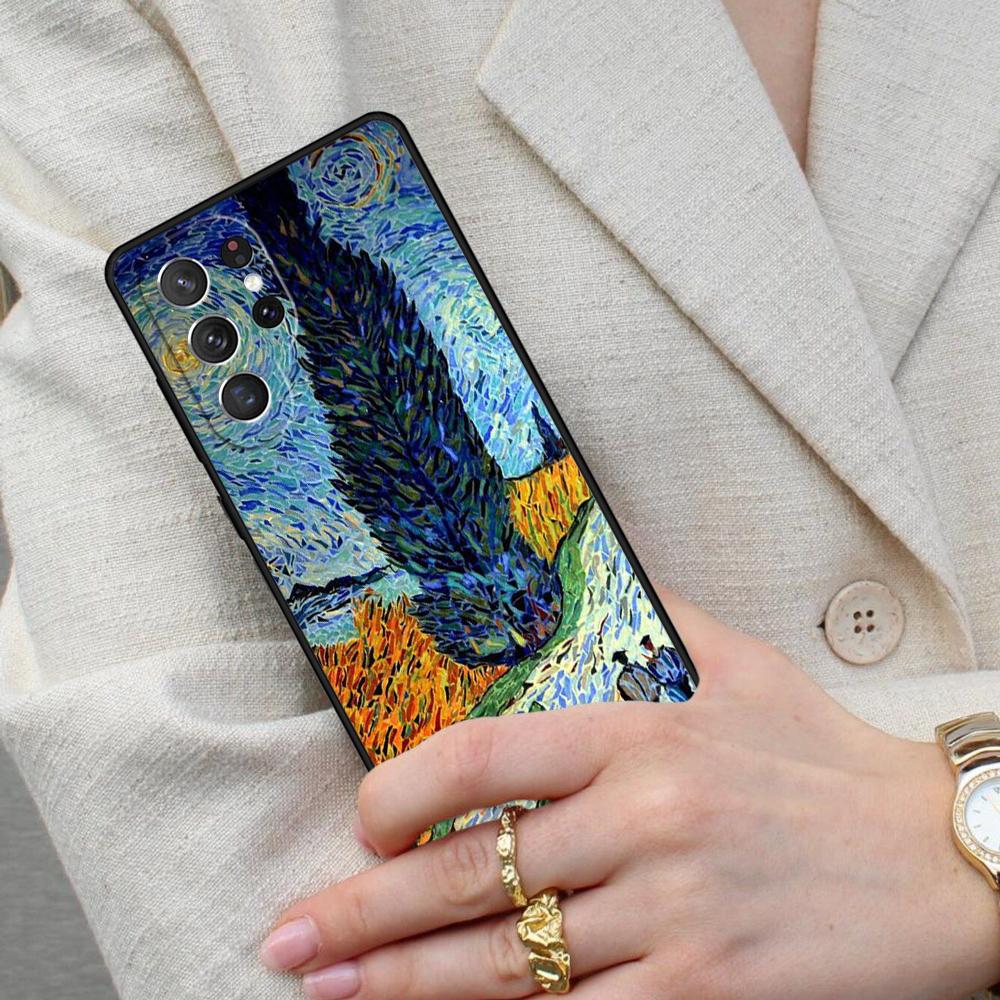 Paintings Starry Night Van Gogh Cell Phone Case for Samsung Galaxy S26 Ultra S25 S24 S23 S22 S21 S20 Note10 Cover