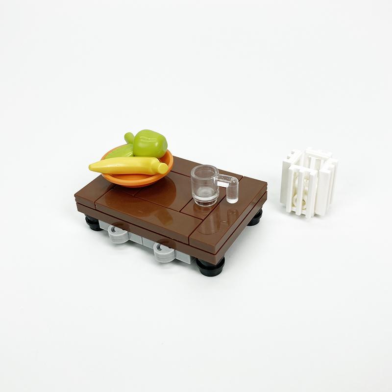 Moc House Furniture Building Blocks City Kitchen Accessories Diy Toys Bed Sofa Piano Bricks Parts Toys For Kids Boys Gifts