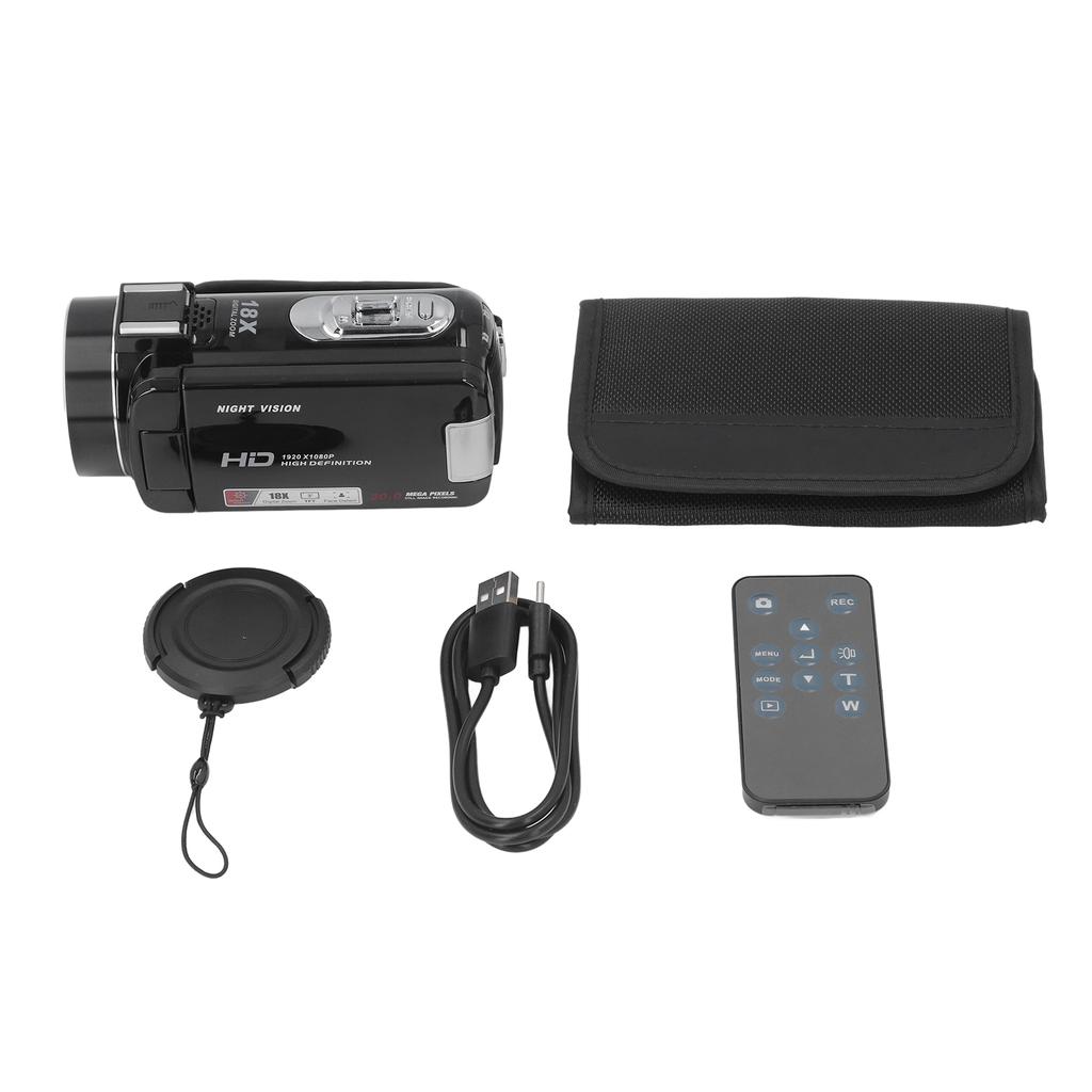 Video Camera Camcorder Digital Camera Recorder Full HD 1080P 30MP 3.0 Inch 270 Degree Rotation LCD 18X Digital Zoom