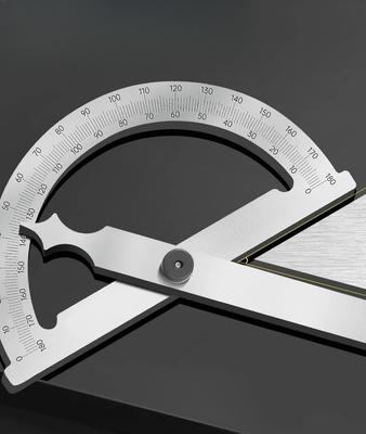 High Quality Stainless Steel Angle Finder Ruler High Precision 0-180 Degree Thickened Protractor for Woodworking Construction