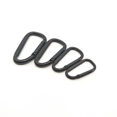 No. 5 Black D-Type Electrophoresis Aluminum Alloy Carabiner Hook for Backpack