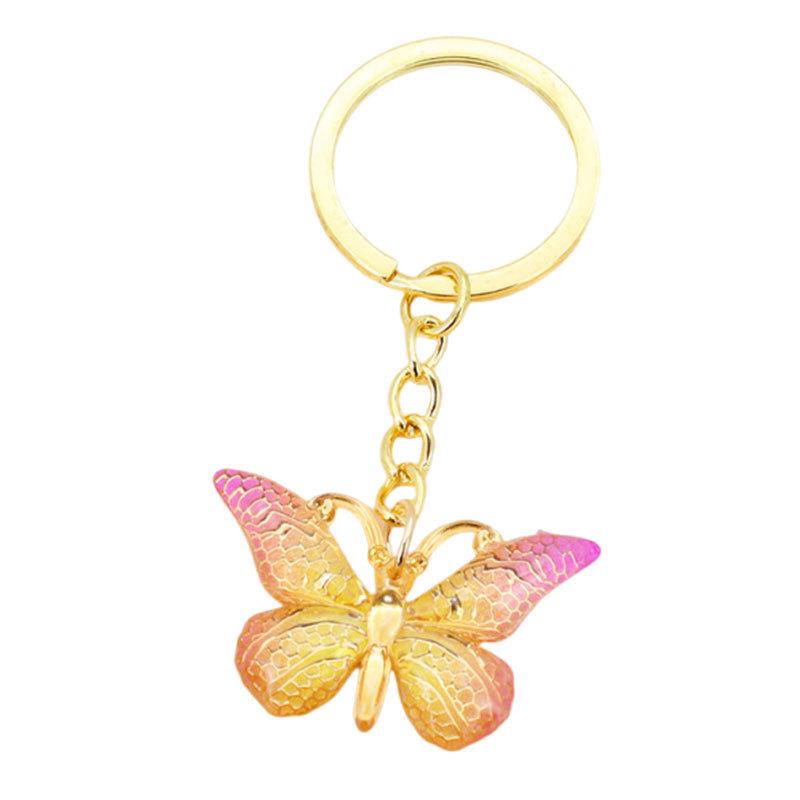 Colorful Butterfly Pendant Keychain and Earphone Bag Ornament for Girls