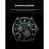 AILANG Men Automatic Mechanical Wristwatch Hollow Skeleton Dial Stainless Steel Band Business Sport Male Watch