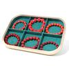 Elegant Velvets Jewelry Storage Tray Pendant Holder Elegant Jewelry Box Stackable Display Showcase Plate for Necklace