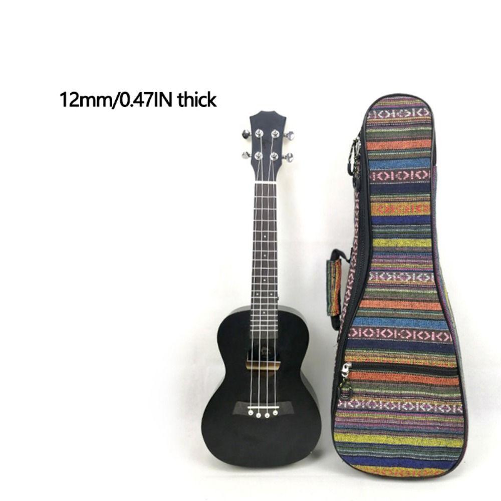 Bohemian Ukulele Backpack 21/23/26 Inch Mini Guitar Bag Stripe Ukulele Case  Concert