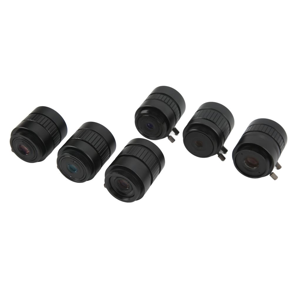 6pcs CS Mount Lens Kit 4mm to 25mm Focal Length 3MP Manual Aperture for Digital Camera