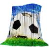 Soccer Ball Sport Football Print Blankets Coverlet Throw Cover Fleece Comfort Warm Flannel Blanket for Indoor Couch Home Decor