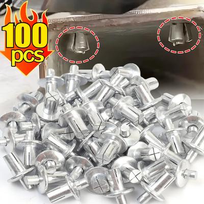 10-100KS 5,7mm Kladívkové expanzní nýty Kladívkový typ Hliníková slitina Nerezová ocel Tyč Šroub Hřebíky Nýtovací spojovací prvek Hardware Díly