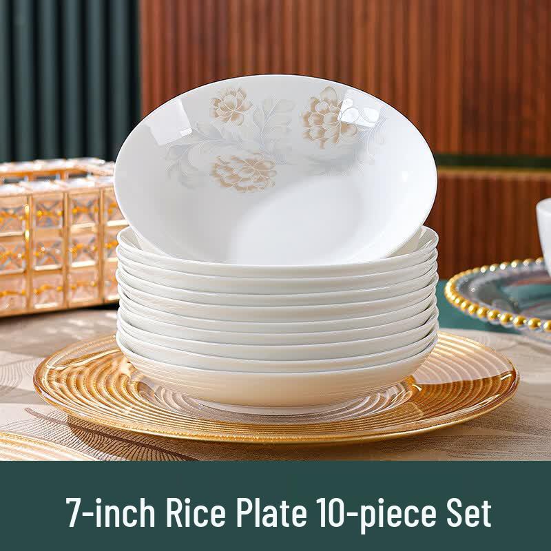 Aishangla Qingya White Ceramic Dinnerware