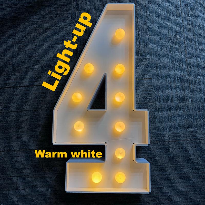 Light up Numbers,1Pc 73cm Marquee Numbers for 1st 16th 21st Birthday Party Decoration,fit for Anniversary Decor,Pre-Cut Foamboad with Yellow Lights