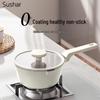 Xiaocaiya 20cm Titanium Ceramic Non-Stick Milk Pot with Steamer