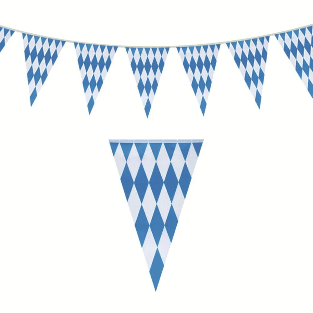 1pcs 10m Oktoberfest Bunting Bavarian Decoration Banner Oktoberfest Garland Pennant Waterproof PE Outdoor Decoration China Mainland