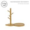 Bamboo Water Drop Key Holder and Accessory Rack for Entryway