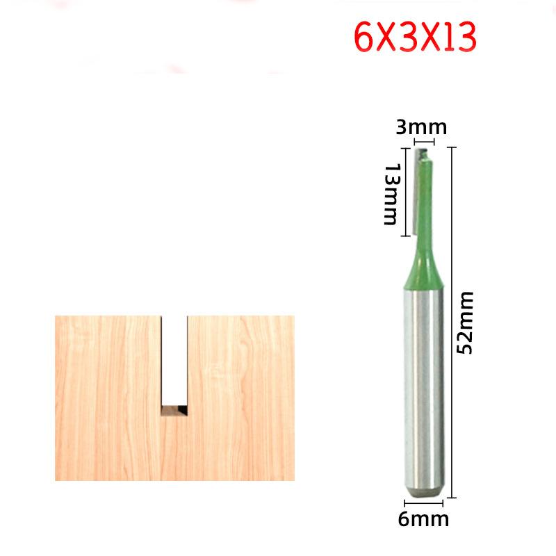 7-Piece Green Power Carbide Straight Router Bit Set - Dual-Function Slotting & Invisible Joint Cutters for Precision Woodworking
