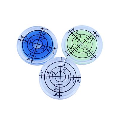 1 Stück Weiß Grün Farbe Kunststoff Zielscheibe Wasserwaage Runde Wasserwaage Blasen Zubehör für Messinstrument