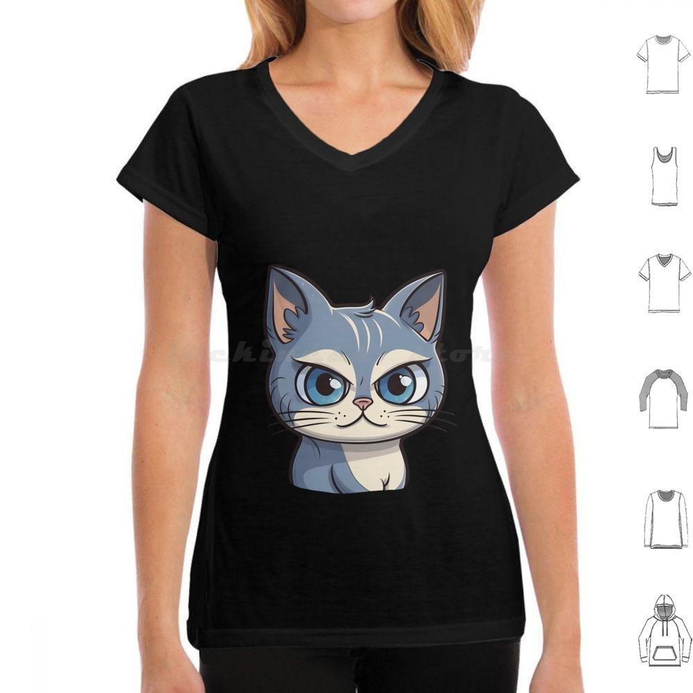 Cutie Kitty T Shirt Men Women Kids 6xl Cat Cute Cat Illustration Cartoony Cat Design Meowing Cat Art Playful Cat Drawing