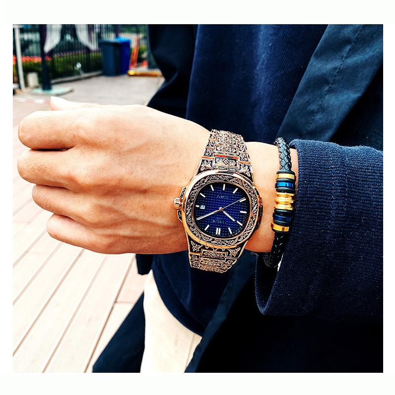 Luxus Herren Armbanduhr Leuchtend Wasserdicht Datum Herrenuhr Edelstahl Herren Quarzuhren Lässige Herrenuhr