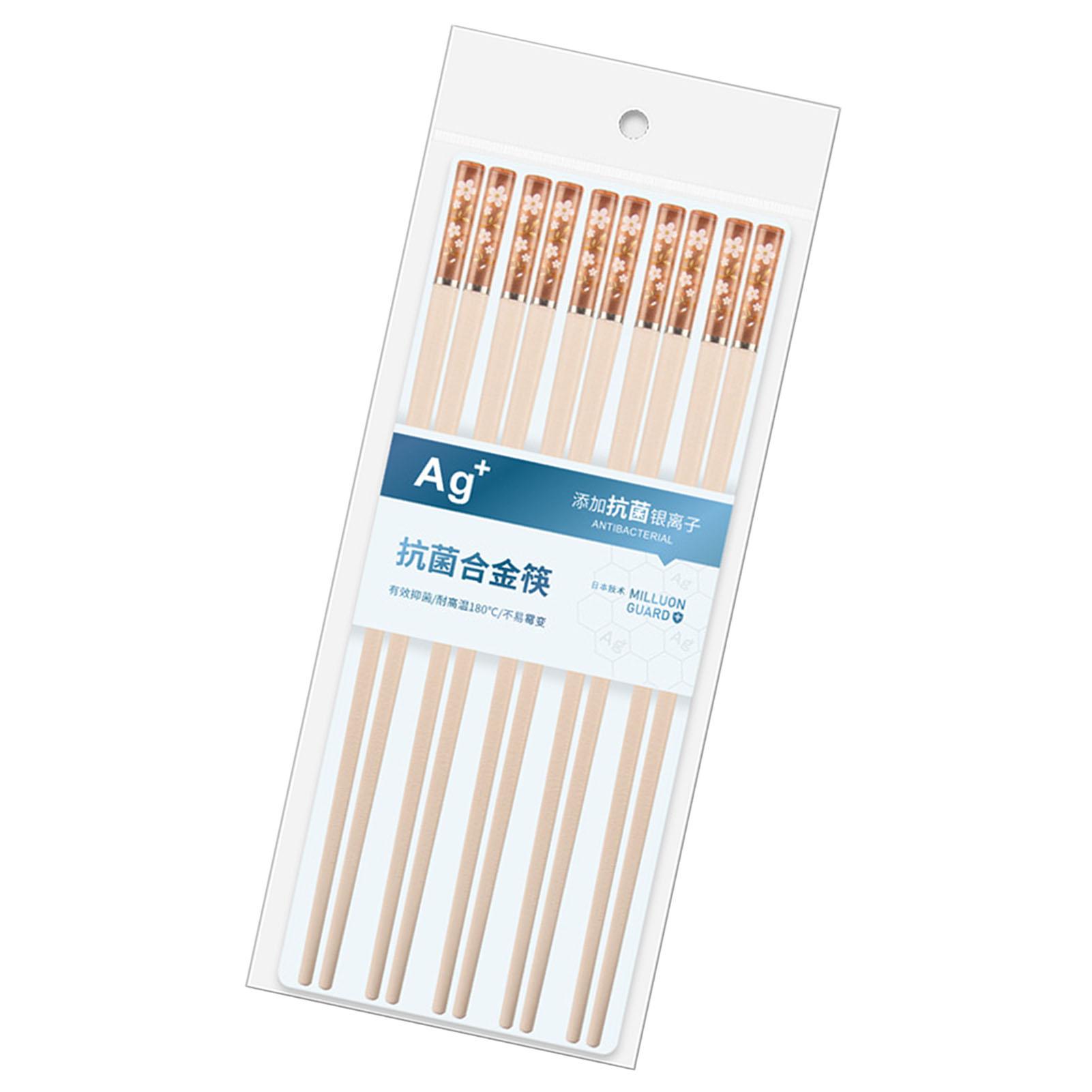 

5 пар ПЭТ и стекловолокно палочки для еды нескользящие устойчивые бытовые палочки для еды в японском стиле Pink