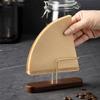 V Shape Walnut Wood Coffee Filter Holder - Espresso Drip Paper Storage Rack, Reusable Filter Type