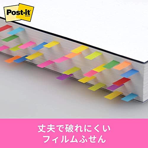 [.co.jp limited] Post-it film sticky notes 6 colors 44x10mm 20 sheets x 11 pads 6831M-AM