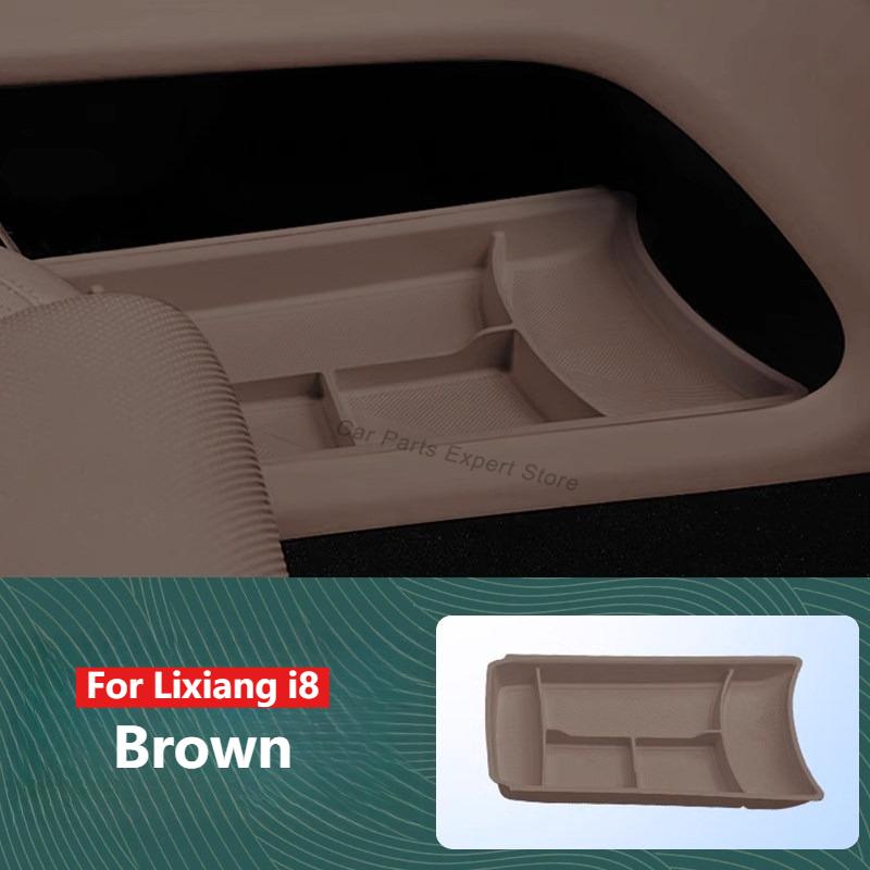 For Li Auto Lixiang I8 2025 Central Control Lower Storage Box Silicone Pad Car Armrest Organizer Interior Modified Accessories