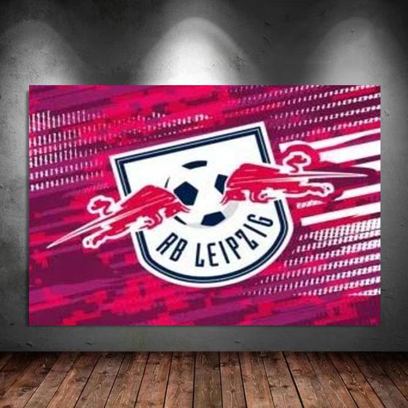 RB Leipzig Logo 100% Rund Vollbohrer 5D DIY Diamantmalerei Stickerei Kreuzstich Strass Dekor