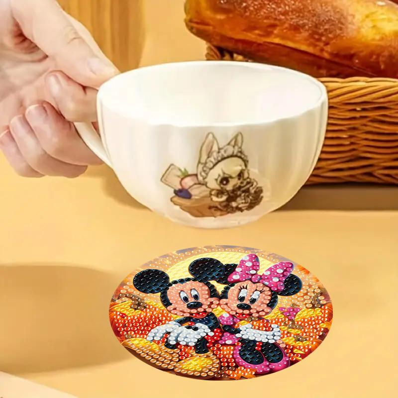 8pcsets Diamond Painting Coasters Kits with Holder Couple Series Diamond Coasters Art Kits for Adults Home Decor