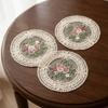 Anti-scald Embroidery Placemat Exquisite Plate Mat Lace Doilies Vintage Lace Coaster  Tea Party